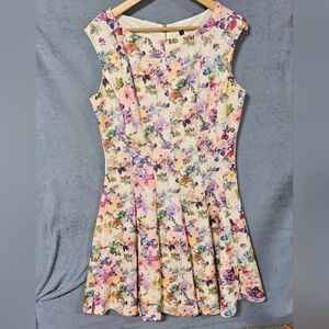 Julian Taylo Floral Sleeveless Dress Size 14